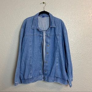 VINTAGE SPORT TIMER JEAN BOMBER JACKET {X-LARGE}